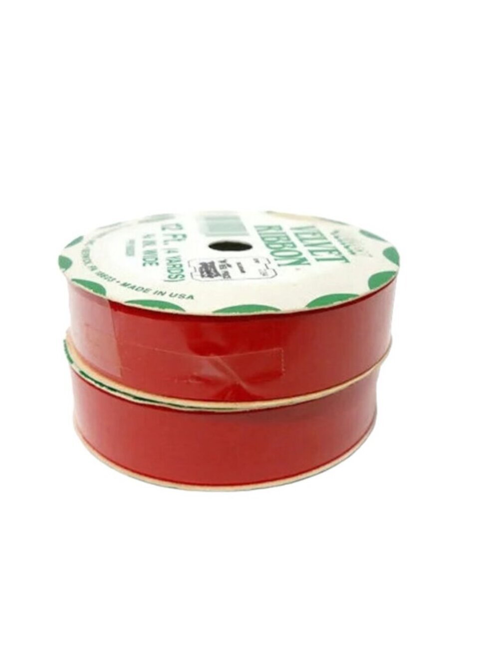 Berwick Veltex Red Velvet Ribbon: 2 Spools, USA Made